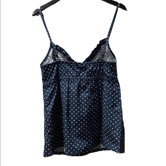 Apparel NY Navy Polka Dot Tank Top Small NWT New - Picture 2 of 2